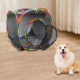 thumbnail image 2 of Cat Cube Tent, Rolling Cat Cube, Mesh Cube for Cats, Pet Play Cubic Outdoor, Folding Pop Open Pet Animal Playpen, Ventilated Pet Playhouse for Puppy Kitten Bunny (Black), 2 of 10