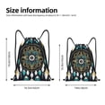 thumbnail image 2 of Fotbe Boho Dreamcatcher Bolsa Mochila con Cordón Estampada, Bolsa de Gimnasio Deportiva, Bolsa Cinch, Bolsa con Cordón para Hombres y Mujeres-Medium, 2 of 6