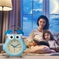 thumbnail image 3 of stanreset Owl Shaped Alarm Clock Cartoon Owl Children Clock Desktop Decoration Blue, 3 of 6