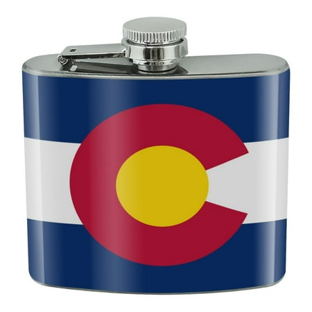 

Colorado State Flag Stainless Steel 5oz Hip Drink Kidney Flask