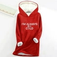 thumbnail image 2 of Chandails en Molleton Longs pour Femmes, Sweat à Capuche pour Femmes, Sweat à Capuche Imprimé Numérique en Peluche et Épaissi à la Mode Décontracté à Manches Longues Col Rond, Sweat à Capuche pour Femmes, 2 of 3