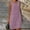 Purple, variant on USSUMA Skirts for Women Trendy Summer Dresses Sleeveless V Neck Casual Solid Color Dress with Pocket Maxi Dress Vintage Skirts Fashion Skirts Travel Black Dress Size-L