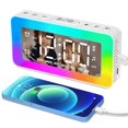 thumbnail image 1 of Kids Alarm Clock for bedrooms,Loud Bedside Digital Clock with 8 LED Night Lights, Dual Alarm, USB Charging Port, Weekday/Weekend Mode, White Noise Sleep, dimmer, for Heavy Sleepers, 1 of 5