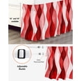 thumbnail image 3 of Red Striped Wrap Around Bed Skirts for California King Bed 16" Drop,Bed Skirt with Adjustable Elastic Belt Dust Ruffle Bed Valance for Bedroom Modern Gradient Geometric Ripple Stripes Bed Frame Cover, 3 of 7