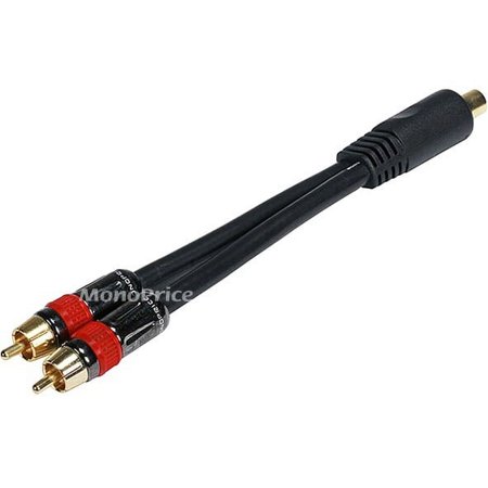 UPC: 0844660062615 | Monoprice Digital Coaxial Cable – 0.5 Feet – RCA Female to 2-RCA Male Splitter Adapter  single  Gold plated