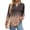 Gradient Grey, variant on Womens Blouses 3/4 Sleeve V Neck Henley Shirts Dressy Casual Tops Summer Fall Fashion Clothes