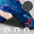 thumbnail image 3 of Naloa Deep Sea Glowing Fishes Car Foot Mat Set of 4 Pieces - Universal Floor Liner Neoprene Full Set Floor Mats for Cars Trucks SUV, 3 of 7