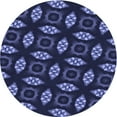 thumbnail image 1 of Ahgly Company Indoor Round Patterned Night Blue Area Rugs, 8' Round, 1 of 6