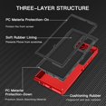 thumbnail image 3 of Designed for Samsung Galaxy S23 Ultra Heavy Duty Case, Triple Layer Protection Shockproof Dropproof Dustproof Anti-Scratch Phone Case Cover for Samsung Galaxy S23 Ultra,Red, 3 of 7