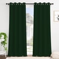 thumbnail image 4 of Tchckioa Dark Green Blackout Curtains for Apartment,42x96 Inch Room Darkening Grommet Drapes,2 Panels, 4 of 6