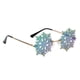 thumbnail image 4 of Gafas de terre divertidas, gafas de terre de novedosas, gafas de Snowfake para disfraces, suministros para s, accesorios para fotografía Verde Salvador gafas de sol con forma de copo de nieve, 4 of 6