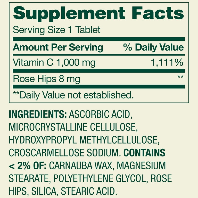 Spring Valley Vitamin С with Rose Hips Dietary Supplement Tablets
