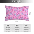 thumbnail image 2 of Pofeuu Pink Donuts Print Polyester Microfiber Plush Pillowcases, Super Soft and Cozy Pillow Case Covers with Envelop Closure（Pillow core not included）-16"x24", 2 of 6