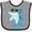Heather and Black, variant on Inktastic Cute Shark, Cool Shark, Shark with Sunglasses Boys or Girls Baby Bib