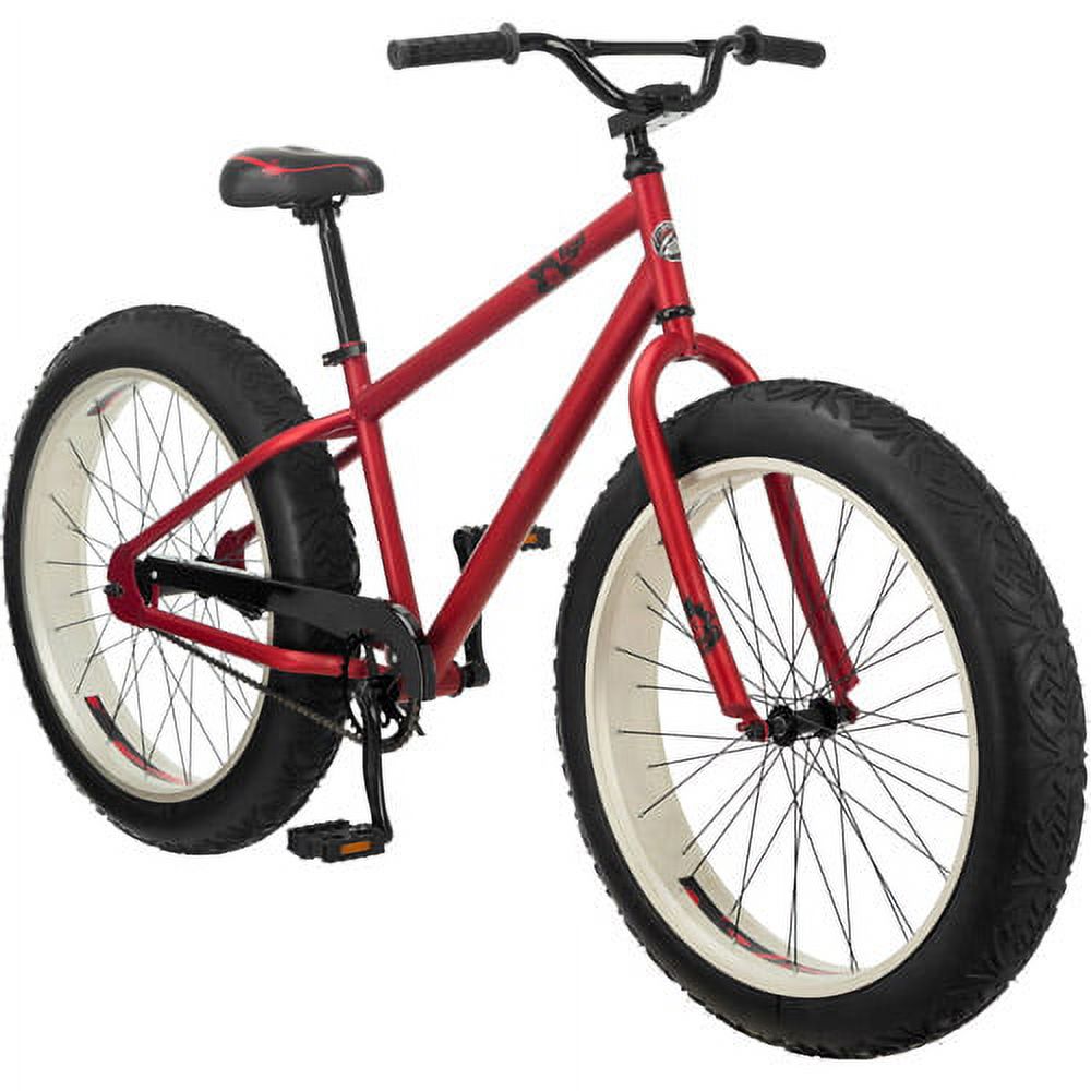 26" Mongoose Beast Men's All-Terrain Fat Tire Mountain, Red - image 2 of 5