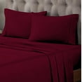 thumbnail image 7 of BNM Egyptian Cotton 400 Thread Count Sheet Set, California King Size, Burgundy, 7 of 7