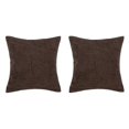 thumbnail image 2 of CHAO Paquete de 2 fundas de almohada decorativas cuadradas de pana suave de 50 x 50 cm, color marrón, 2 of 4