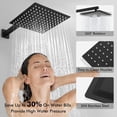 thumbnail image 4 of Shower System Black Shower Faucet Set, Matte Black Rainfall Shower Head Pressure Balancing Rain Rough-in Valve Body Trim Kit, Bathroom Shower Complete Combo Set, XB6260S10-BK, 4 of 8