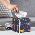 thumbnail image 6 of Cauagu Cartoon Dinosaur Print Tissue Box Cover,Leather Square Holder - Decorative Holder/Organizer for Bathroom, Night Stands, Office Desk & Car 5"X5"X5", 6 of 7