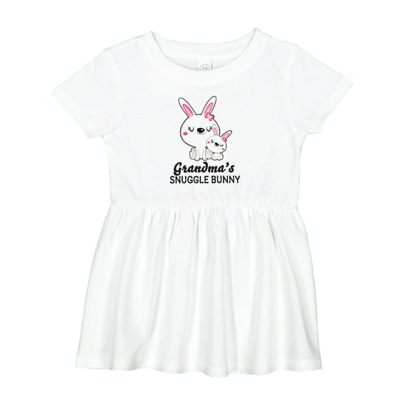 Inktastic Grandma's Snuggle Bunny Easter Girls Baby Dress
