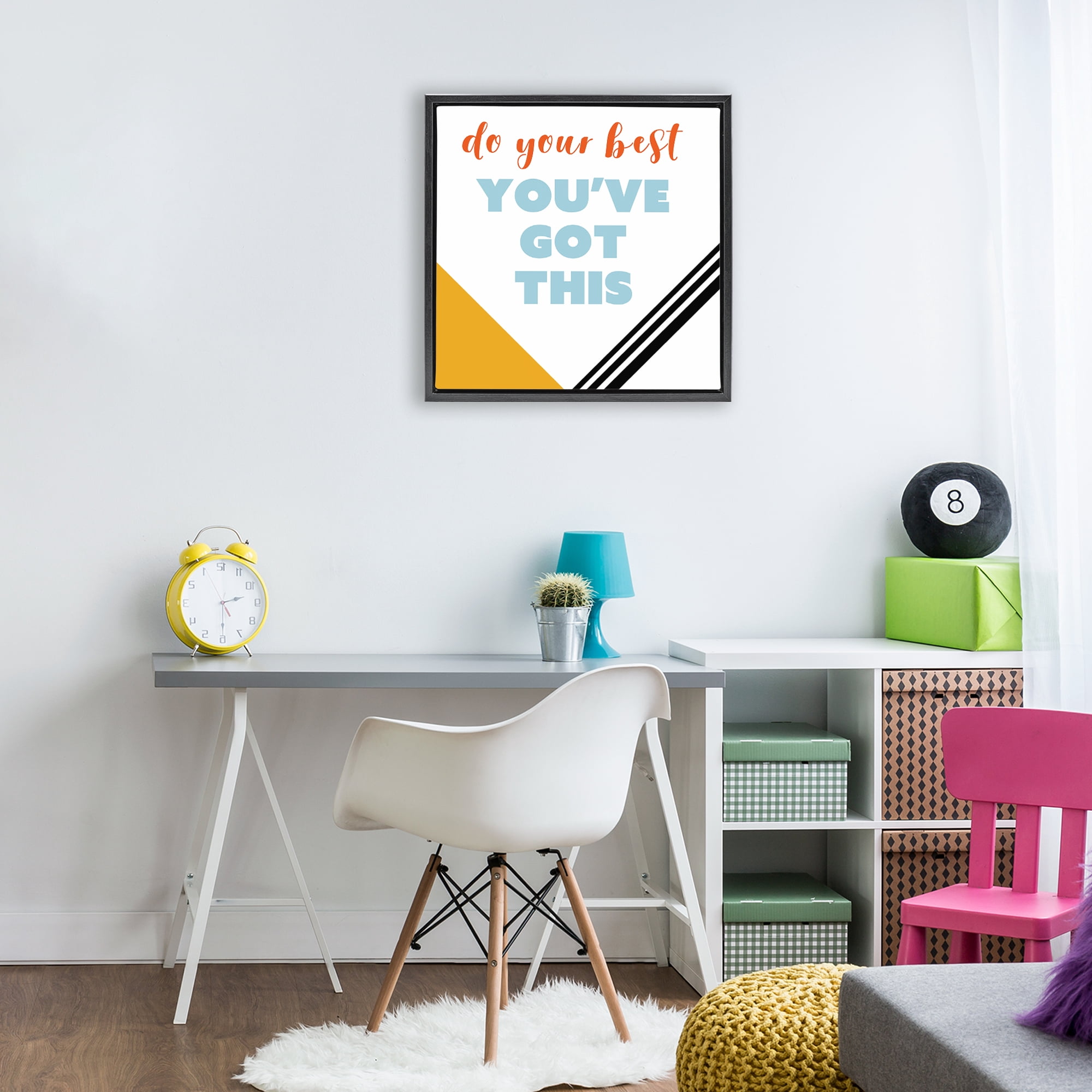 Stupell Industries Do Your Best You've Got This Black Framed Floater Canvas Wall Art, design by Anna Quach