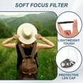 thumbnail image 3 of Uxcell 72mm Mist Filter, Soft Diffusion Filter Fog Effect Camera Lens Filter Slim Optical Glass with Lens Cap, Black, 3 of 7