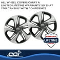 thumbnail image 4 of Coast To Coast IWC54116SC Wheel Cover; 16 Inch; 5 Split Spoke; Painted; Silver And Charcoal; ABS Plastic; Set Of 4, 4 of 5