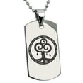 thumbnail image 1 of Stainless Steel Nature Magic Rune Engraved Dog Tag Pendant Necklace, 1 of 1