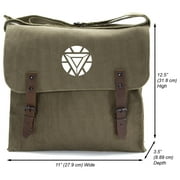 Iron Man Heart Heavyweight Canvas Medic Shoulder Bag in Olive