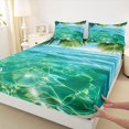 thumbnail image 4 of Manfei Calm Ocean Waves Bed Sheets,Blue Sky Full Size Sheets,4-Piece,1 Flat Sheet, 1 Fitted Sheet and 2 Pillowcases, 4 of 7