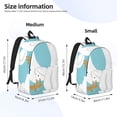 thumbnail image 2 of Disketp Three White Geese print Canvas Backpack Lightweight Travel Daypack Student Rucksack Laptop Backpack-Medium, 2 of 5
