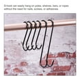 thumbnail image 4 of Uxcell S Hanging Hooks, 4inch/110mm Extra Long Carbon Steel Hanger, Black, 2Pack, 4 of 5