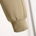 thumbnail image 5 of Women's Thickened Warm Sweatpants Drawstring Waist Fleece Lined Trendy Long Workout Pants Casual Trousers Khaki,M, 5 of 5