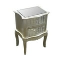 thumbnail image 2 of Benzara  Gold-tone Wood Two-drawer Accent Cabinet, 2 of 2