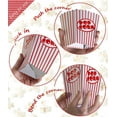 thumbnail image 5 of Small Popcorn Boxes - 40 Paper Popcorn Boxes Tubs Striped Red and White - Great for Movies, or Movie Party Theme, Theater Themed Decorations or Carnival Party Circus etc., 5 of 5