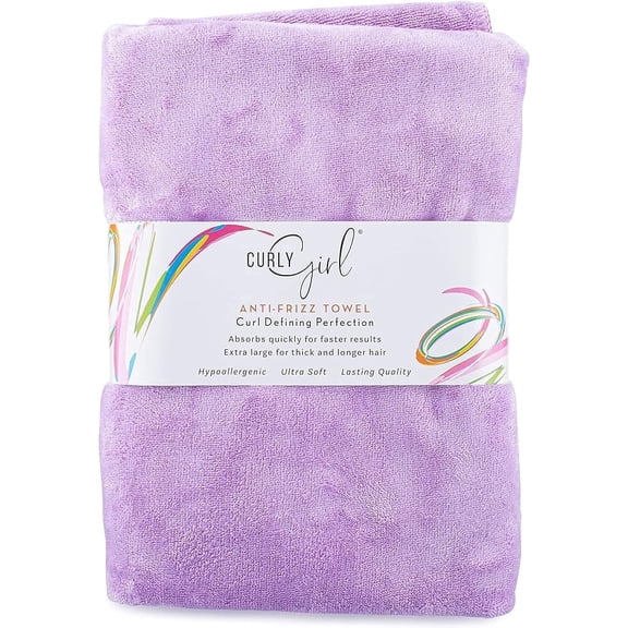 Curly Girl® Microfiber Hair Towel Wrap for Curly Hair, Super Absorbent Hair Wrap for Women, Anti-Frizz - Fast Drying Head Towels Wrap