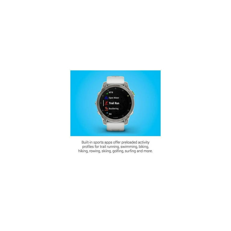 2 GPS #010-02582-20 Gen Titanium Sapphire Garmin 47mm White Smartwatch, Epix