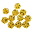 thumbnail image 2 of 10pcs Twenty Sided Dice D20 Playing D&d Games Rpg Party Dices Yellow, 2 of 5