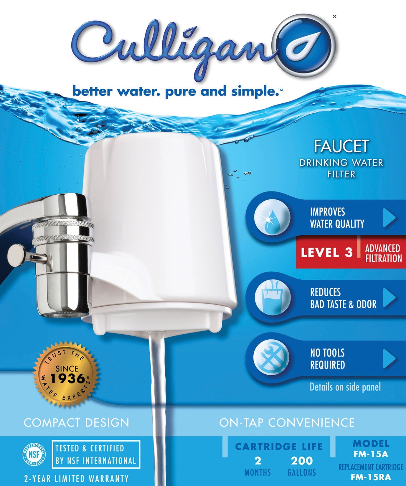 Culligan Fm 15a Faucet Mount Filter With Advanced Water Filtration