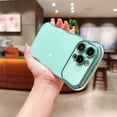thumbnail image 2 of SaniMore for iPhone 14 Pro Case, Electroplated Wave Bumper Design Camera Large Window (with Lens Film) Full Protection Stylish Slim Lightweight Anti-drop for Girls Women, Green, 2 of 12