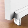 thumbnail image 1 of Tope de tiro de puerta Bloqueador de tiro debajo de la puerta Aislante Barrido de puerta Burlete Tapón de ruido Adhesivo fuerte Blanco 38 "de longitud, blanco, 1 of 4