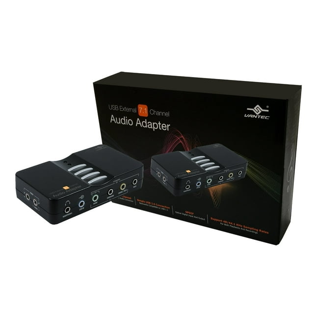 Adaptador de audio Vantec NBA-200U USB externo 7.1 canales negro