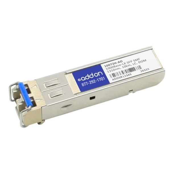 AddOn Extreme 10072H Compatible SFP 10072H) Emetteur-récepteur - module Émetteur-Récepteur SFP (mini-GBIC) (Équivalent à: Extreme Networks - 1 Gbe - 1000Base-LX - LC Monomode - jusqu'à 6,2 miles - 1310 nm (pack de 10)