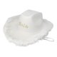 thumbnail image 3 of Sombrero de Vaquero Occidental, Sombreros de , Ala de Plumas, Accesorios de Disfraz, Transpirable, Portátil, para Club, Playa, Compromiso, blanco Fernando Sombrero de vaquero, 3 of 8