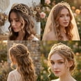 thumbnail image 6 of Miallo Handmade Champagne Beaded Hair Jewelry for Anniversary, Elegant Champagne Crystal Headpiece, Gift for Her, 6 of 7