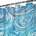 thumbnail image 3 of Blue White Tie Dye Wave Pattern Shower Curtain 72"x84" ,Bathroom Decorative Shower Curtains Set with 12 Hooks,Modern Waterproof Washable Shower Curtain, 3 of 6