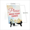 thumbnail image 2 of Signs ByLita Please Wash Your Hands, Blue Watercolor Table Sign (6 x 8"), 2 of 4