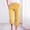 Yellow plus size capri pants a1, variant on Cagogo Women Plus Size Capri Pants Elastic Waist Casual Loose Capri Pants with Pockets Solid Cropped Trousers Summer Beach Lounge Party Wear, Yellow M