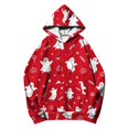 thumbnail image 4 of Dweltoz Halloween Hoodies for Women Ghost Pumpkin Star Print Pullover Hoodie Long Sleeve Loose Fit Sweatshirt with Pockets Casual Halloween Party Tops,Red 3XL, 4 of 6