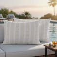 thumbnail image 4 of Sage Green Stripe Outdoor Waterproof Pillow Covers, Modern Abstract Vertical Stripes Beige Decorative Rectangle Throw Pillowcase Sofa Cushion Sham for Patio/Couch/Chair, 20"x12" 2 Pack, 4 of 8